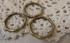Accessories - 20 Pcs Of Antique Bronze Bamboo Ring Charms 22mm A7503