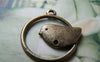 Accessories - 20 Pcs Of Antique Bronze Bird Ring Connector Charms 21mm A250