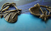 Accessories - 20 Pcs Of Antique Bronze Birds On Basket Charms19x22mm A244