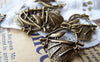 Accessories - 20 Pcs Of Antique Bronze Birds On Basket Charms19x22mm A244