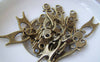 Accessories - 20 Pcs Of Antique Bronze Bow Tie Cat Charms 10x25mm A4152