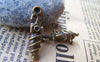 Accessories - 20 Pcs Of Antique Bronze Bow Tie Folded Umbrella Charms 5.5x24mm A1460