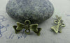 Accessories - 20 Pcs Of Antique Bronze Bow Tie Knot Connector 8x20mm A743
