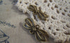 Accessories - 20 Pcs Of Antique Bronze Bow Tie Knot Connector Charms 11x29mm A5434