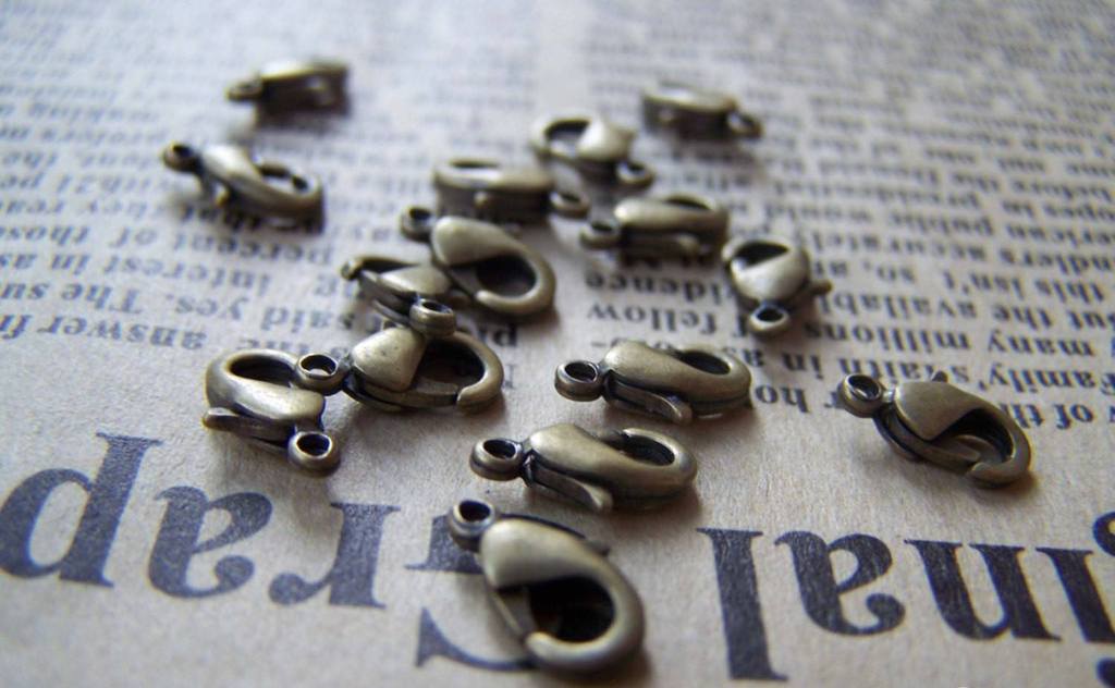Accessories - 20 Pcs Of Antique Bronze Brass Lobster Claw Clasps 5x9mm A2796