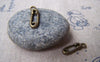 Accessories - 20 Pcs Of Antique Bronze Brooch-Style Charms Connector Size 6x15mm A1408