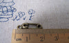 Accessories - 20 Pcs Of Antique Bronze Brooch-Style Charms Connector Size 6x15mm A1408