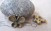 Accessories - 20 Pcs Of Antique Bronze Butterfly Charms 14x17mm A2922
