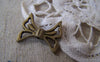Accessories - 20 Pcs Of Antique Bronze Butterfly Knot Bow Beads 17x20mm A748