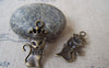 Accessories - 20 Pcs Of Antique Bronze Cat Crown Queen Charms 15x31mm A4686
