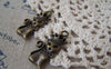 Accessories - 20 Pcs Of Antique Bronze Cat Crown Queen Charms 15x31mm A4686