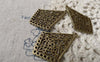 Accessories - 20 Pcs Of Antique Bronze Chandelier Diamond Shaped Earring Pendant Charms 25x35mm A6755