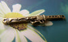 Accessories - 20 Pcs Of Antique Bronze Chinese Dragon Sword Charms Pendants Double Sided 7x43mm A1123