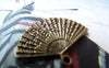 Accessories - 20 Pcs Of Antique Bronze Chinese Folding Fan Charms 17x24mm A3601