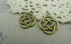 Accessories - 20 Pcs Of Antique Bronze Chinese Knot Connector Charms 17.5x21mm A5976