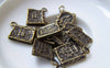 Accessories - 20 Pcs Of Antique Bronze Classic Book Charms 12x14mm A5067