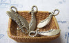 Accessories - 20 Pcs Of Antique Bronze Coiled Knife Charms Double Sided 7x25mm A1426