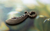 Accessories - 20 Pcs Of Antique Bronze Coiled Knife Charms Double Sided 7x25mm A1426