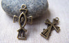 Accessories - 20 Pcs Of Antique Bronze Cross Fish Charms Pendants 13x25mm A3016