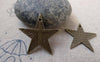 Accessories - 20 Pcs Of Antique Bronze Cross Star Charms 23x23mm A6297