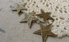 Accessories - 20 Pcs Of Antique Bronze Cross Star Charms 23x23mm A6297