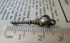 Accessories - 20 Pcs Of Antique Bronze Crown Key Skeleton Key Charms 8x23mm A186