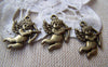 Accessories - 20 Pcs Of Antique Bronze Cupid Charms 15x18mm A701