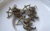 Accessories - 20 Pcs Of Antique Bronze Cupid Charms 22x26mm A4828