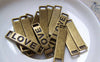 Accessories - 20 Pcs Of Antique Bronze Curved Bar Charms 5x27mm A5151