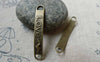 Accessories - 20 Pcs Of Antique Bronze Curved Bracelet Connector Charms 6x38mm A6209