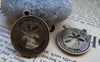 Accessories - 20 Pcs Of Antique Bronze Cut Out Angel Round Charms 19mm A1720