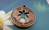 Accessories - 20 Pcs Of Antique Bronze Cut Out Angel Round Charms 19mm A1720