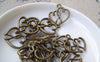 Accessories - 20 Pcs Of Antique Bronze Double Heart Charms 16x20mm A1604