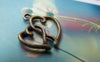 Accessories - 20 Pcs Of Antique Bronze Double Heart Charms 16x20mm A1604