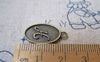 Accessories - 20 Pcs Of Antique Bronze English Letter H Oval Charms 11x16.5mm A3068