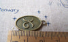 Accessories - 20 Pcs Of Antique Bronze English Letter K Oval Charms 11x16.5mm A3387
