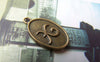 Accessories - 20 Pcs Of Antique Bronze English Letter K Oval Charms 11x16.5mm A3387