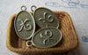 Accessories - 20 Pcs Of Antique Bronze English Letter K Oval Charms 11x16.5mm A3387