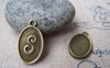 Accessories - 20 Pcs Of Antique Bronze English Letter S Oval Charms 11x16.5mm A1995