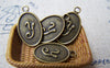 Accessories - 20 Pcs Of Antique Bronze English Letter Y Oval Charms 11x16.5mm A1997