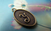 Accessories - 20 Pcs Of Antique Bronze English Letter Y Oval Charms 11x16.5mm A1997