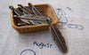 Accessories - 20 Pcs Of Antique Bronze Feather Charms 9x30mm A366