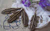 Accessories - 20 Pcs Of Antique Bronze Feather Charms 9x30mm A366