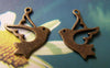Accessories - 20 Pcs Of Antique Bronze Filigree Bird Connectors Charms 15x16mm A265