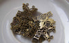 Accessories - 20 Pcs Of Antique Bronze Filigree Butterfly Charms 16x20mm A5801