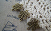 Accessories - 20 Pcs Of Antique Bronze Filigree Butterfly Connector Charms 14x17mm A5362