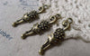 Accessories - 20 Pcs Of Antique Bronze Filigree Cat Charms 8x33mm A6865