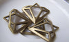 Accessories - 20 Pcs Of Antique Bronze Filigree Diamond Charms Pendants 28x30mm A3383