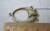Accessories - 20 Pcs Of Antique Bronze Filigree Drop Pendant Charms 21x33mm A2450