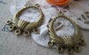 Accessories - 20 Pcs Of Antique Bronze Filigree Drop Pendant Charms 21x33mm A2450